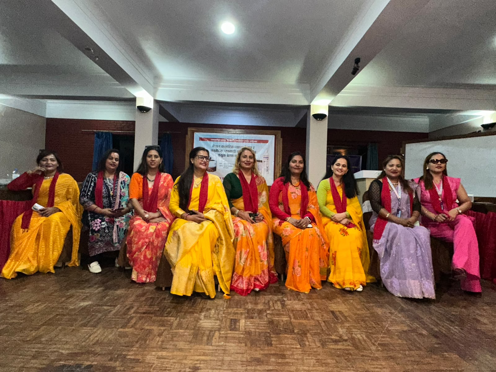 नेपाल कस्मेटिक व्यवसायी संघद्धारा कांस्की कस्मेटिक व्यवसायी संघलाई काठमाडौंमा स्वागत गर्दै